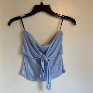 Forever 21, Medium, Blue Strapless Top, Never Worn, New with tags, bow on front